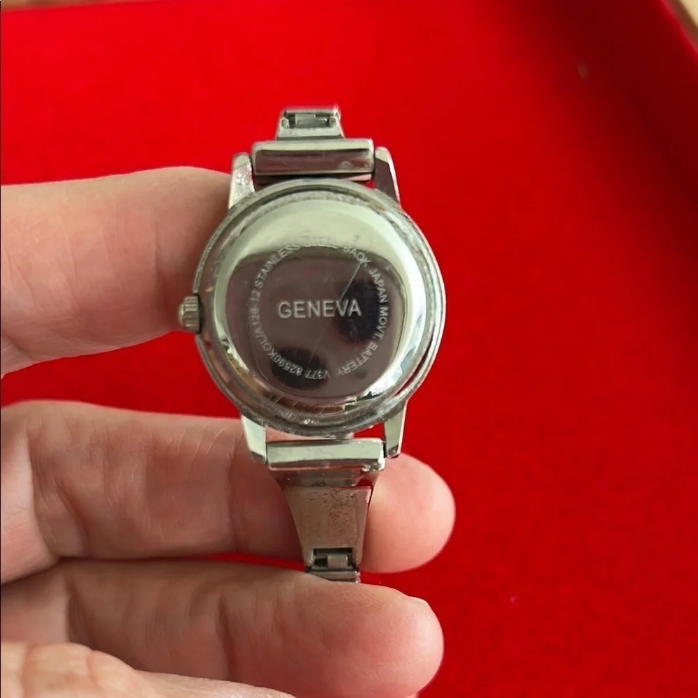 Geneva Silver and Black Watch
